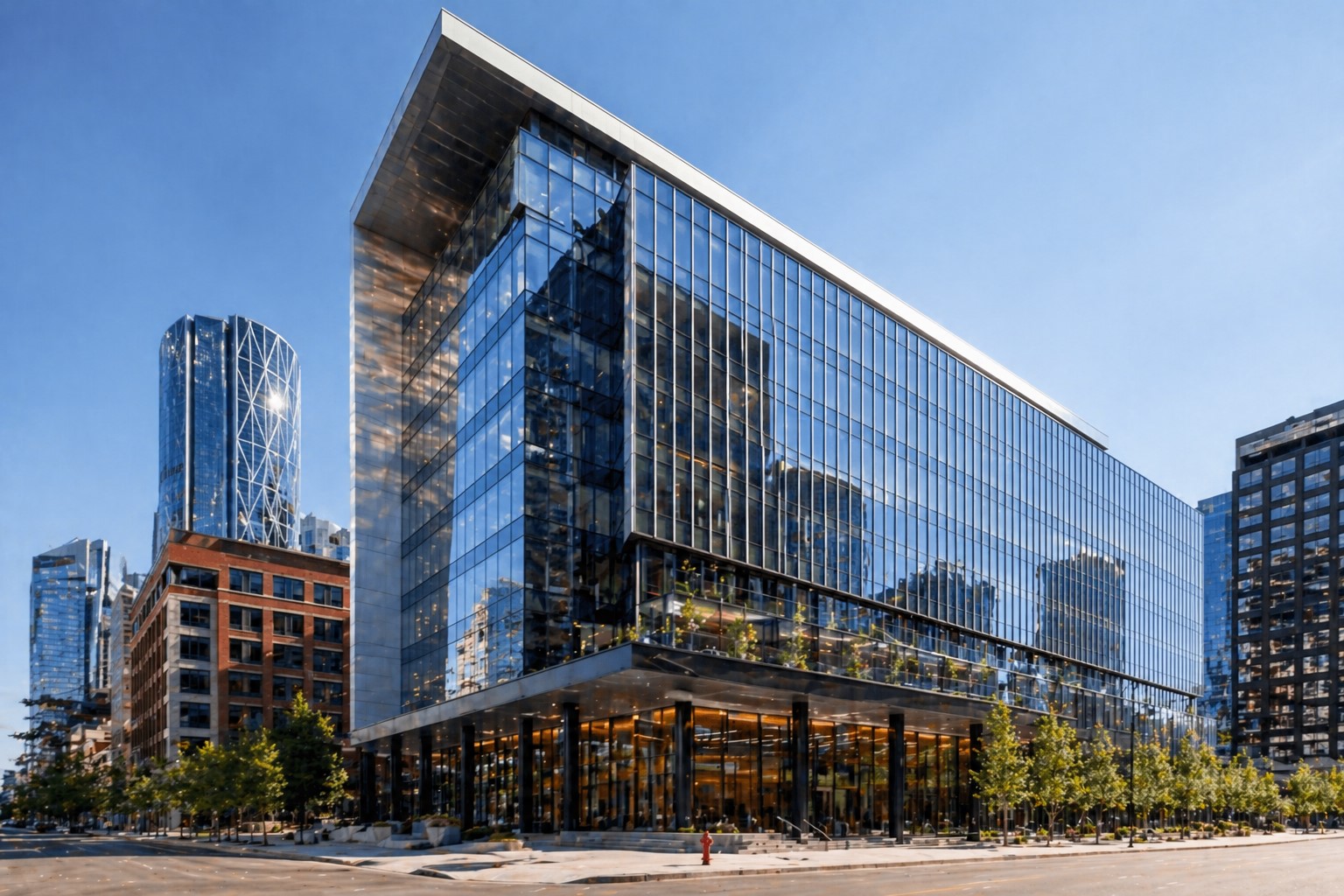 Modern urban skyline and architecture
